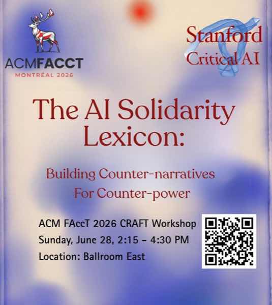 FAccT AI Solidarity Lexicon workshop poster